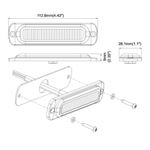 8891914 Vertical Low Profile Blue LED Strobe Light Drawing