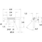 1/2" Right Hand Spring Latch Assembly Draw