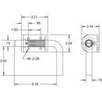 3/4" Heavy Duty Spring Latch Assembly Drawing