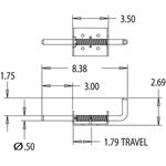 1/2" Stainless Steel Spring Latch Assembly Draw