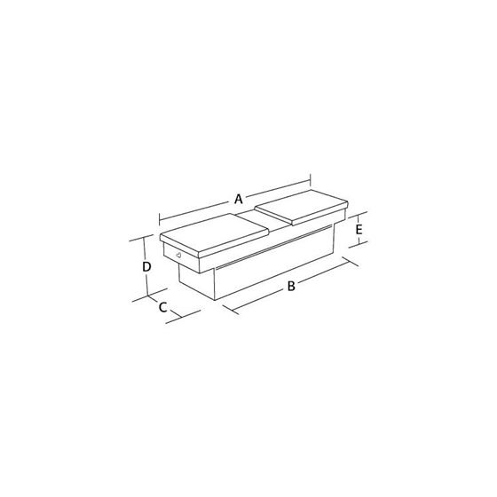 Aluminium Gull Wing Cross Tool Box 23 H x 71 W x-2