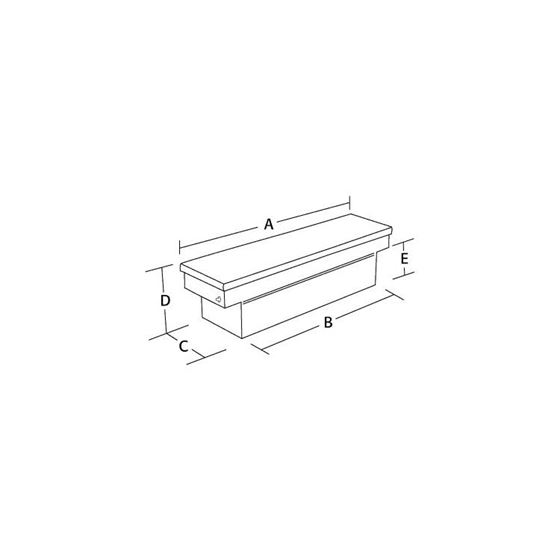 Aluminium Single Lid Cross Tool Box 13 H x 60 W -2