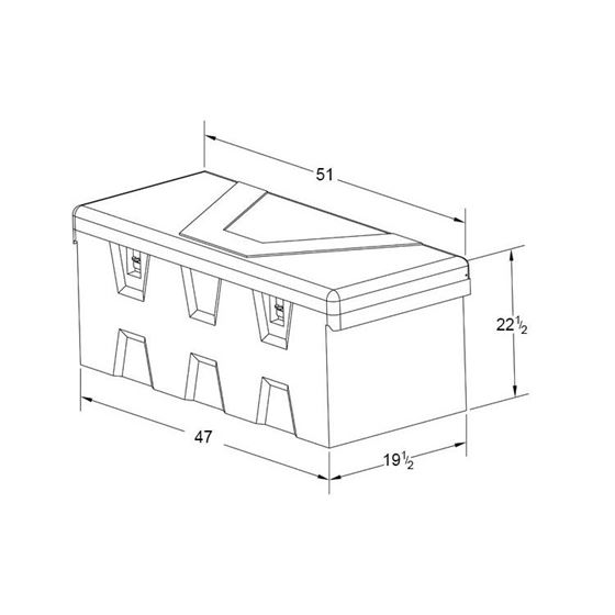 Black Poly AllPurpose Chest 23 H x 51 W x 20 D-2