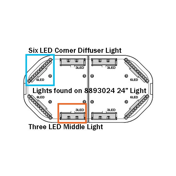 Styles of lights found on 8893024 Amber