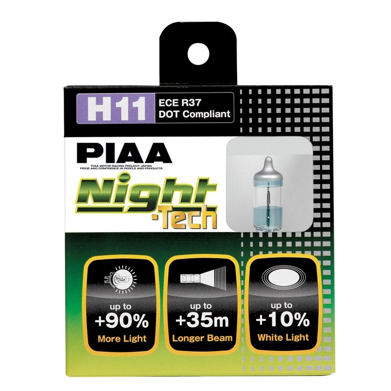 H11 Night Tech Bulb 55w 3600K, Twin Pack